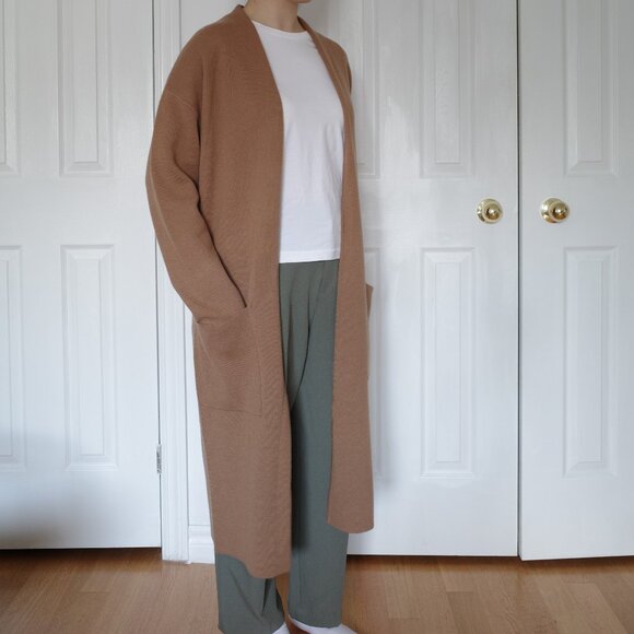 Aritzia Babaton Lance Longline Wool Blend Open Cardigan - Picture 3 of 6